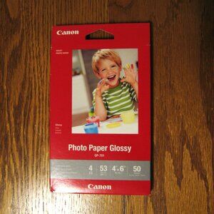 Canon Photo Paper Glossy GP701 4"x6" 50 Sheets Brand new